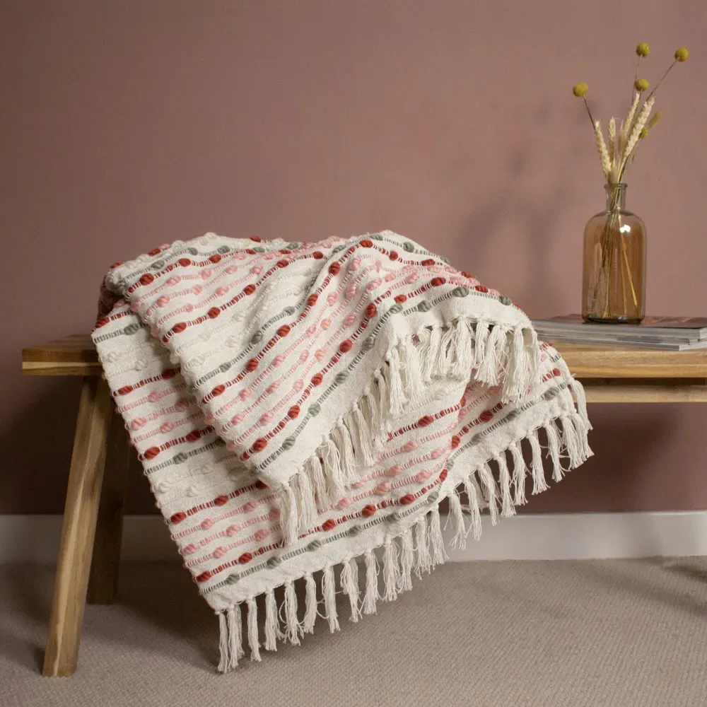 Dhadit Stripe Throw - Pink