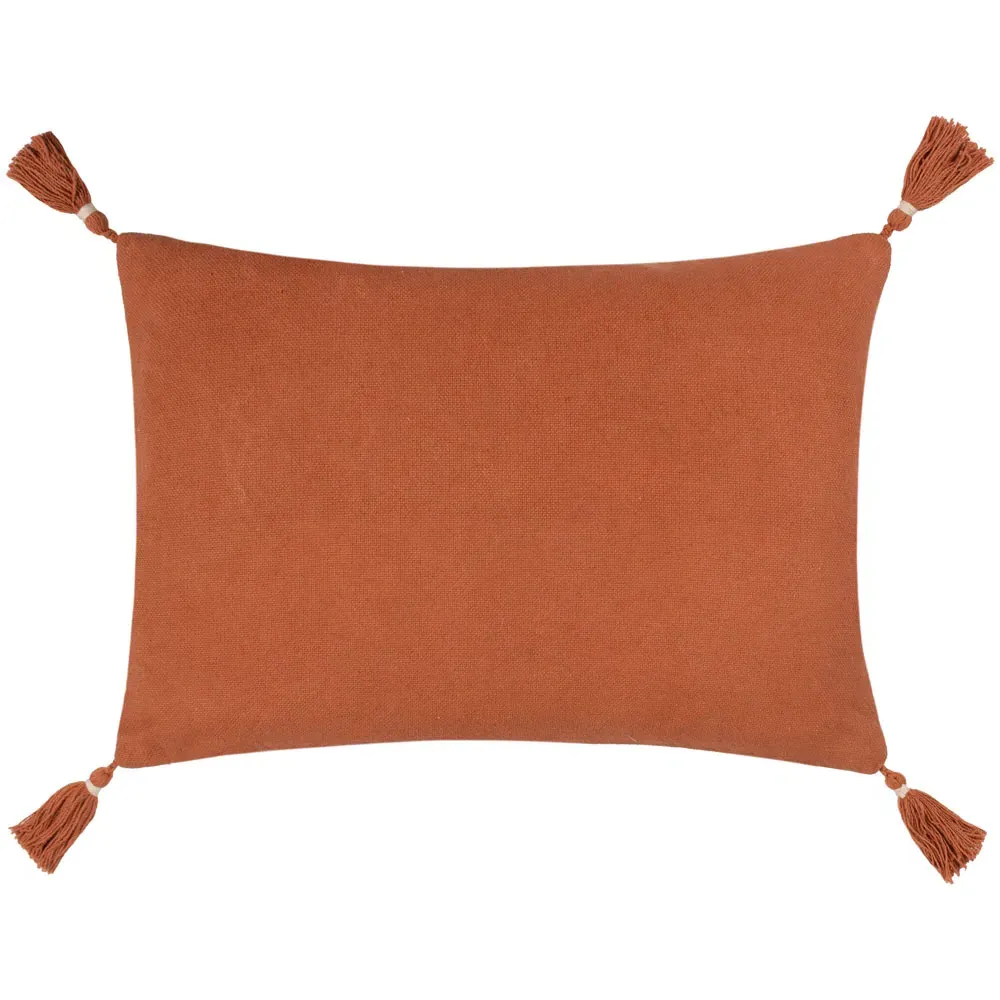 Dharma Tufted Cushion - Brown, Cotton