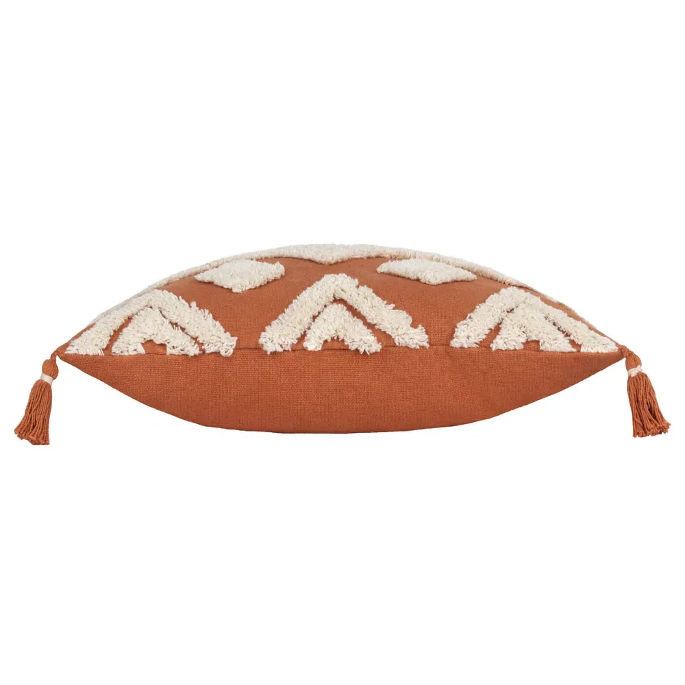 Dharma Tufted Cushion - Brown, Cotton