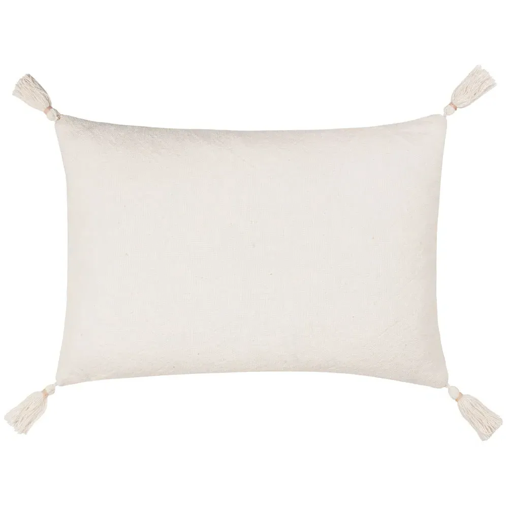 Dharma Tufted Cushion - Cream, Cotton