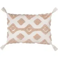 Dharma Tufted Cushion - Cream, Cotton