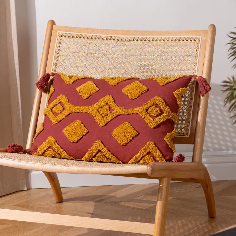 Dharma Tufted Cushion - Multi, Cotton