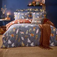 Double Halloween Pawty Reversible Duvet Set - Multi