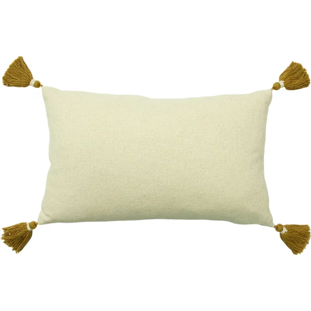 Esme Tufted Cotton Cushion - Ginger