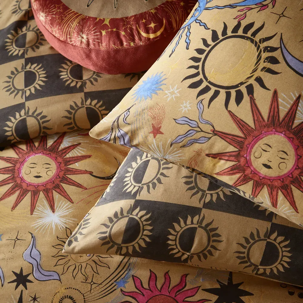 Ethereal King Size Star Duvet Set - Gold