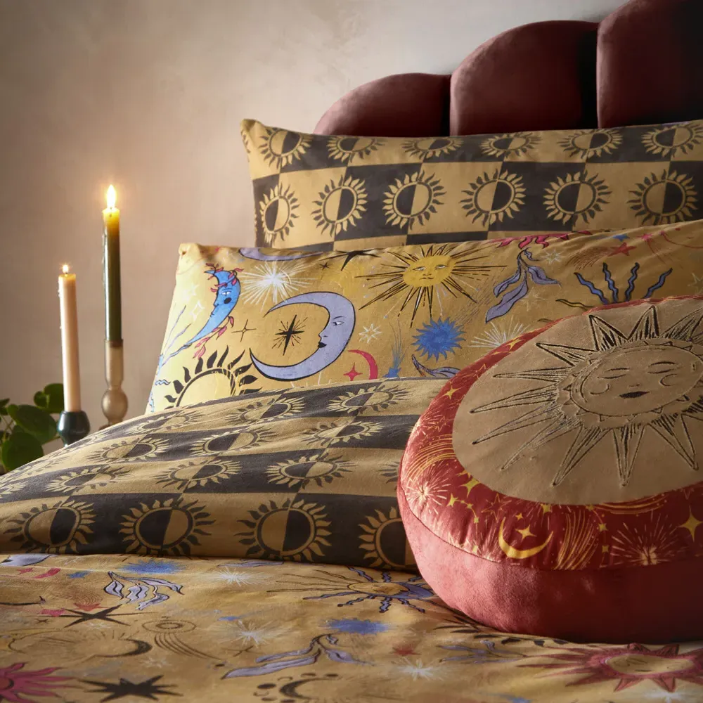 Ethereal Single Star Duvet Set - Gold