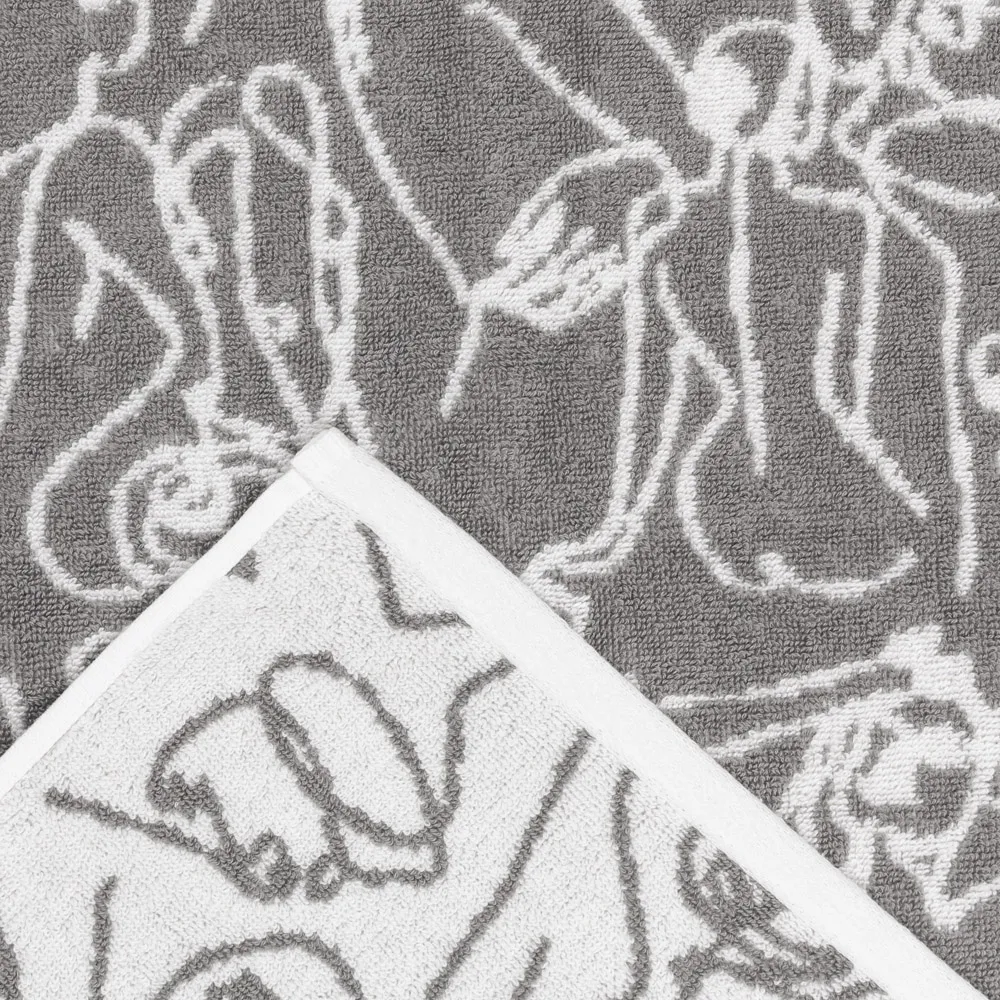 Everybody Turkish Cotton Jacquard Bath Towel - Grey