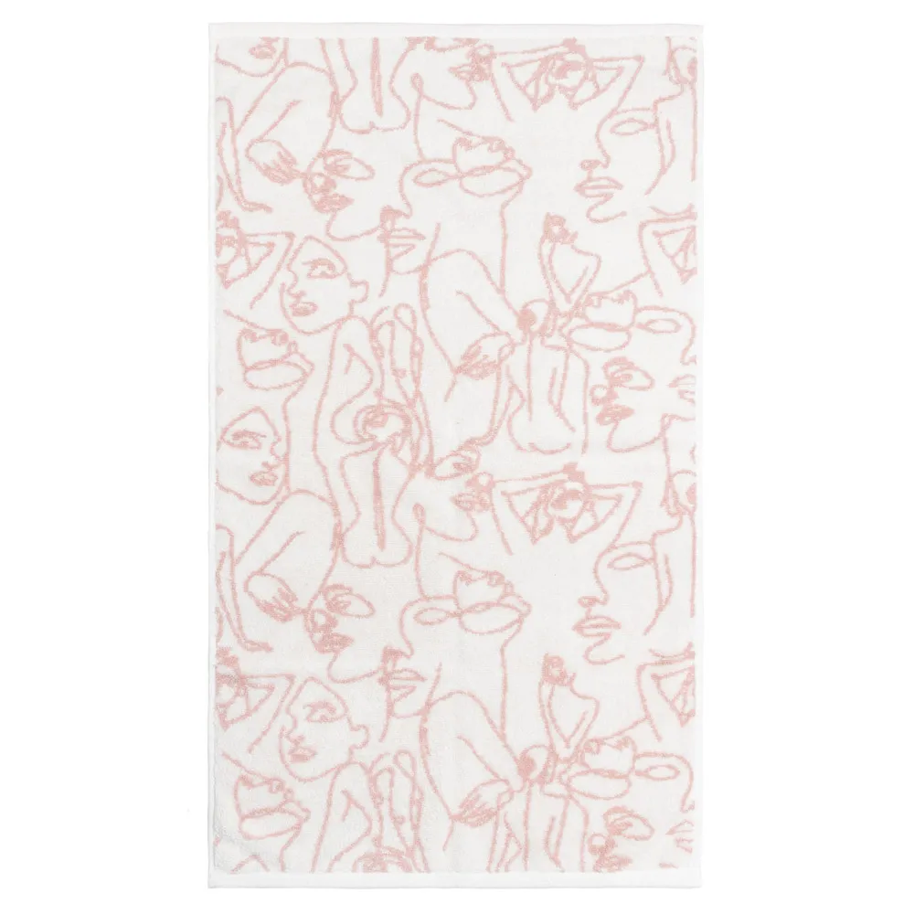Everybody Turkish Cotton Jacquard Hand Towel - Pink