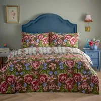 Feeoni Double Floral Duvet Set - Willow Green
