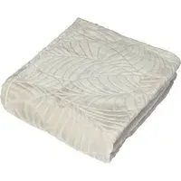Folio Botanical Fleece Throw - Ecru