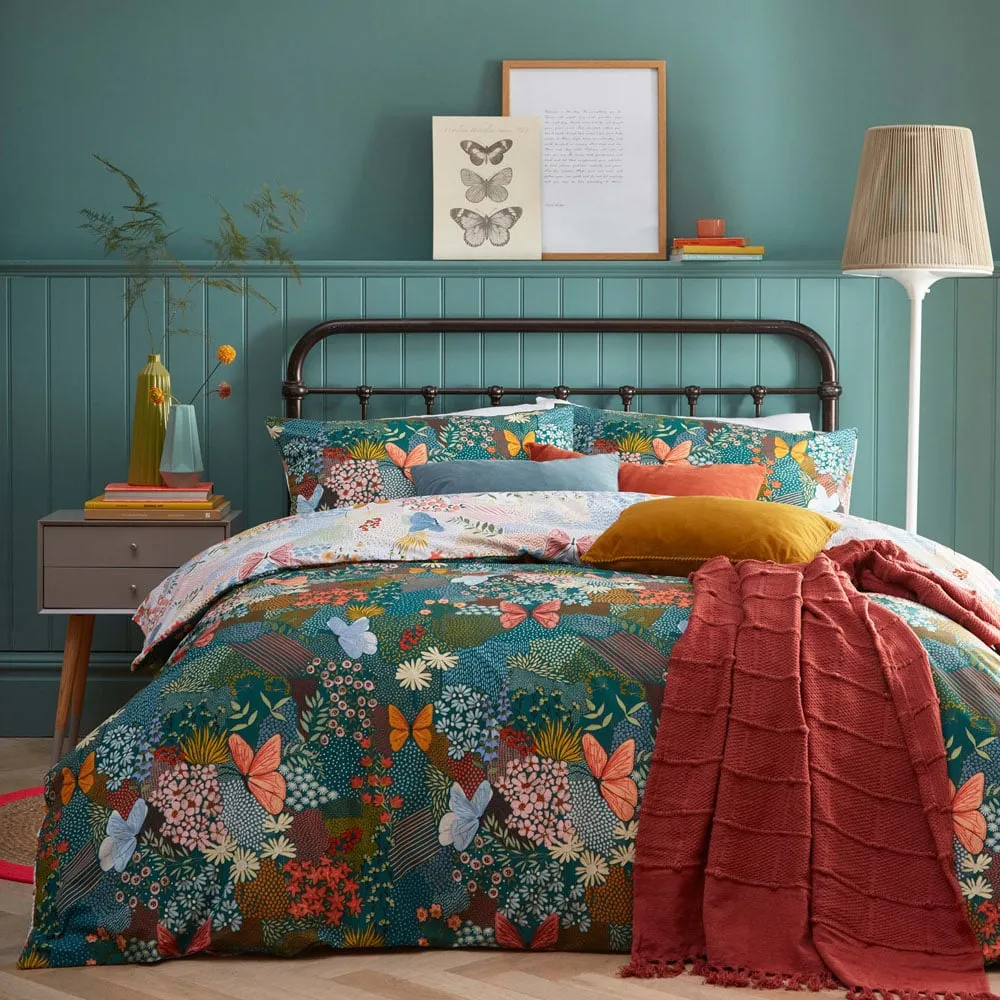 Forage King Size Duvet Set - Teal, Polycotton image