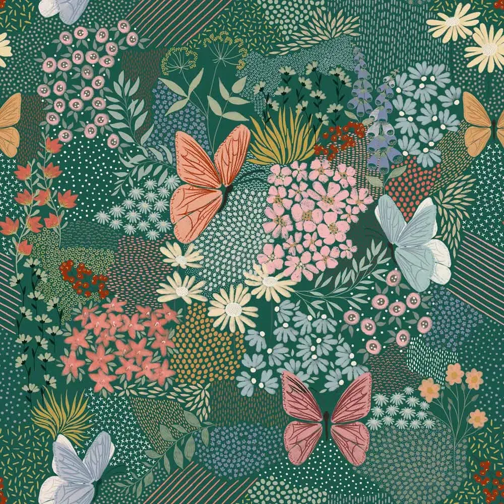 Forage Single Duvet Set - Teal, Polycotton