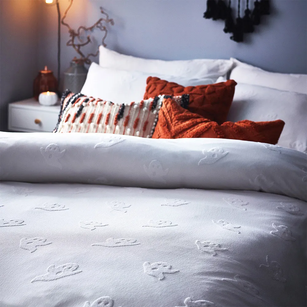 Ghost Super King Duvet Set - White