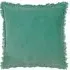 Gracie Fringed Cushion - Teal, Velvet