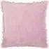 Gracie Velvet Fringed Cushion - Purple, Cotton