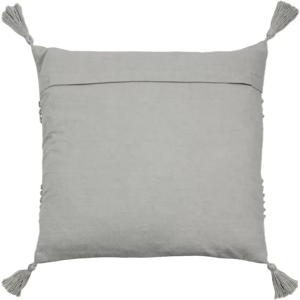 Halmo Woven Tasselled Cushion - Grey