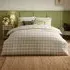 Hartsford King Size Check Printed Duvet Set - Cream