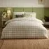 Hartsford Super King Size Check Printed Duvet Set - Cream