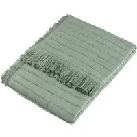 Hazie Woven Fringed Throw - Green