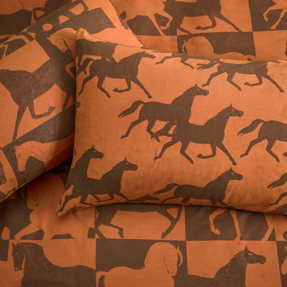 Herve Double Reversible Duvet Set - Tan