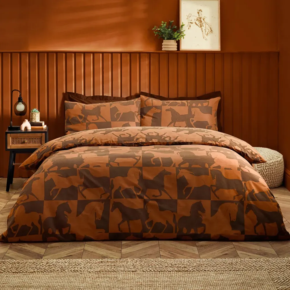 Herve Double Reversible Duvet Set - Tan