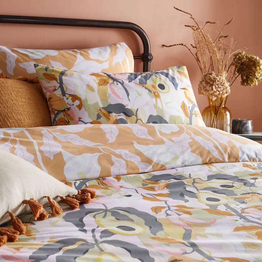 Huerta Double Duvet Cover Set - Orange