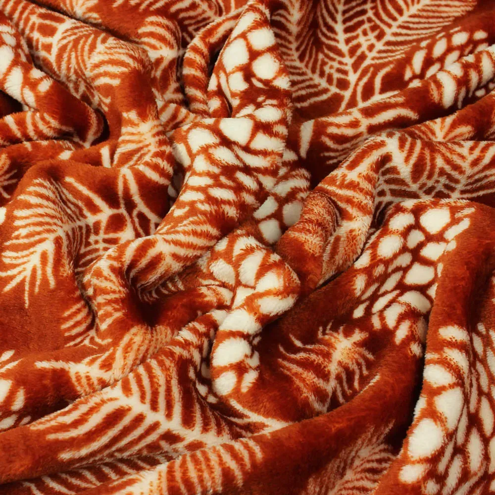 Irwin Woodland Fleece Throw - Rust