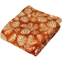 Irwin Woodland Fleece Throw - Rust