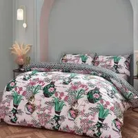 Ishiko Single Duvet Cover Set - White, Polycotton