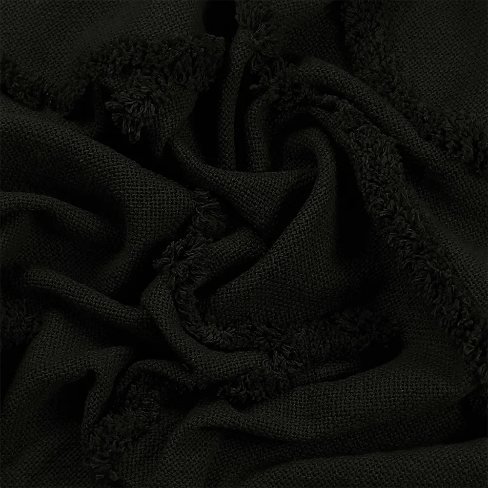 Jakarta Tufted Throw - Black