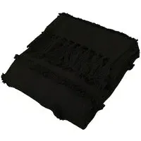 Jakarta Tufted Throw - Black