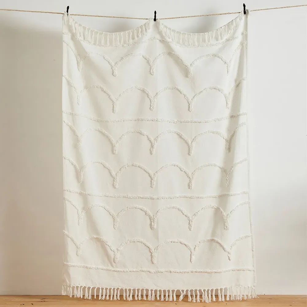 Jakarta Tufted Throw - Cream