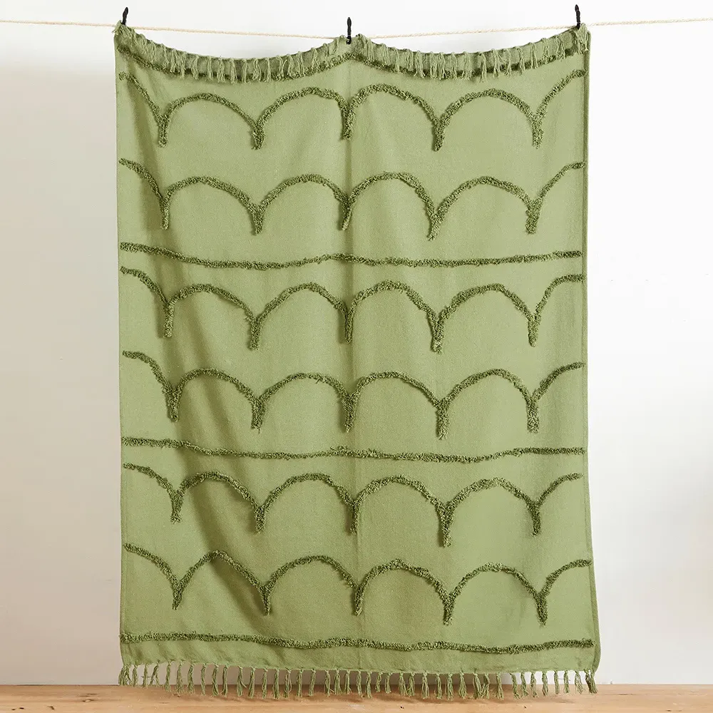 Jakarta Tufted Throw - Green