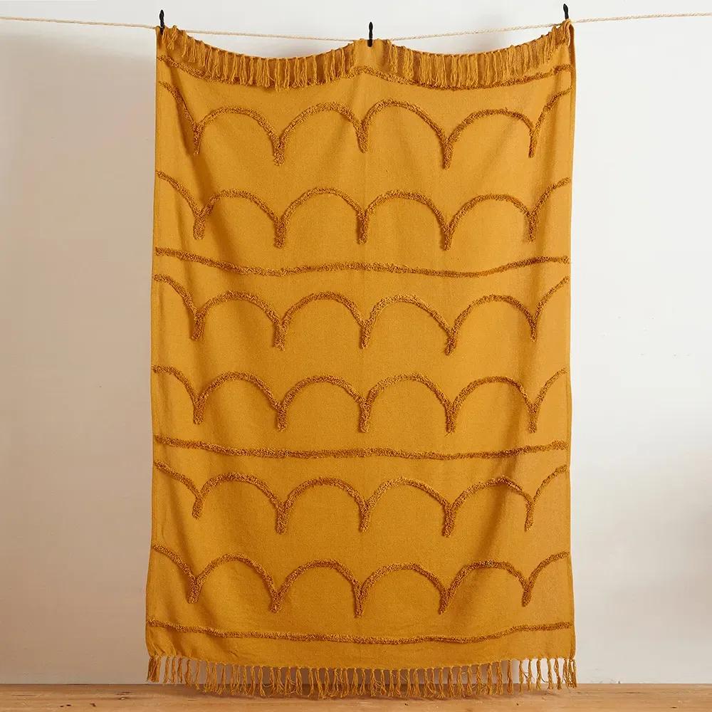 Jakarta Tufted Throw - Yellow