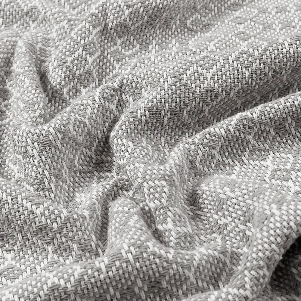 Jewels Herringbone Throw - Grey