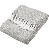Jewels Herringbone Throw - Grey