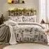 Joy To All King Size Printed Reversible Duvet Set - White