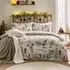 Joy To All Super King Size Printed Reversible Duvet Set - White