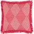 Kadie Woven Feather Filled Cushion - Pink