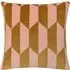 Kalho Jacquard Cushion - Pink and Ochre, Velvet