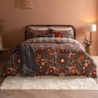 Kinfolk King Size Reversible Duvet Set - Blue, Cotton