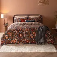 Kinfolk Super King Size Reversible Duvet Set - Blue, Cotton