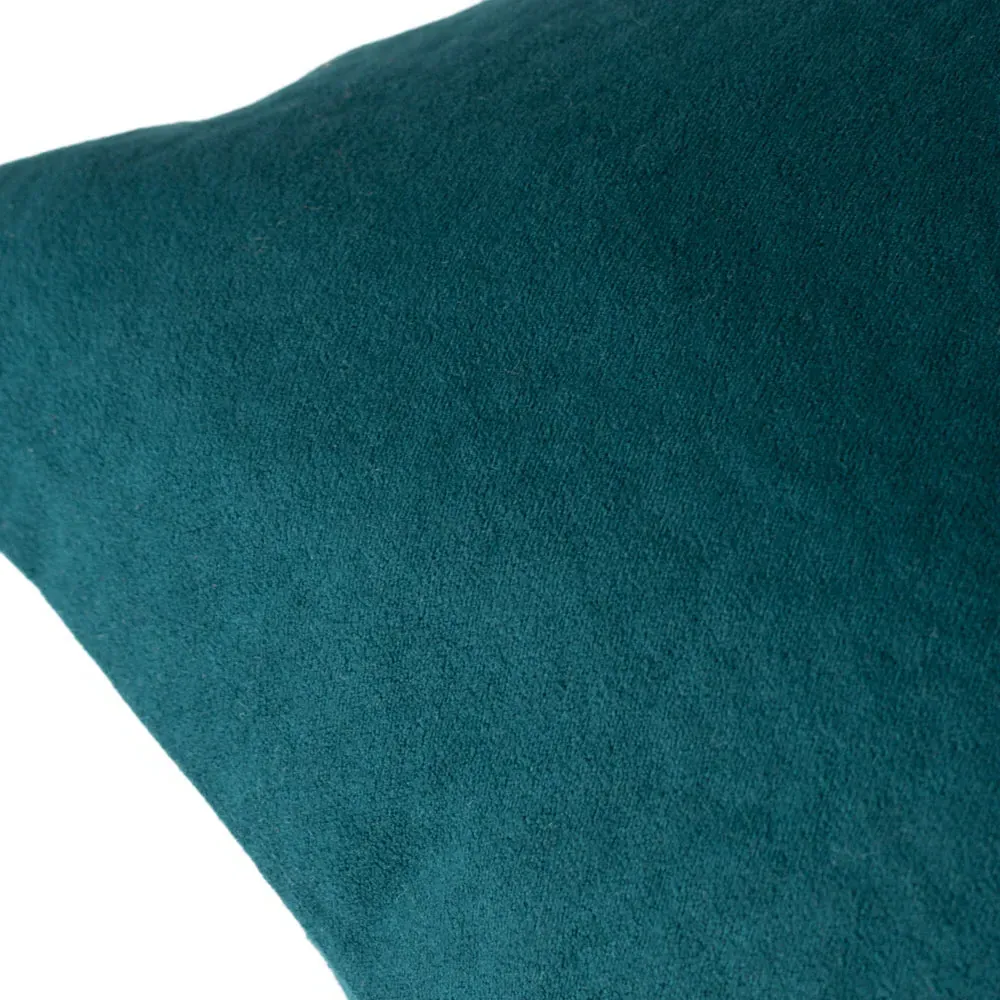 Kobe Textured Velvet Cushion - Teal