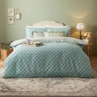 Krissa King Size Duvet Set - Blue, Polycotton
