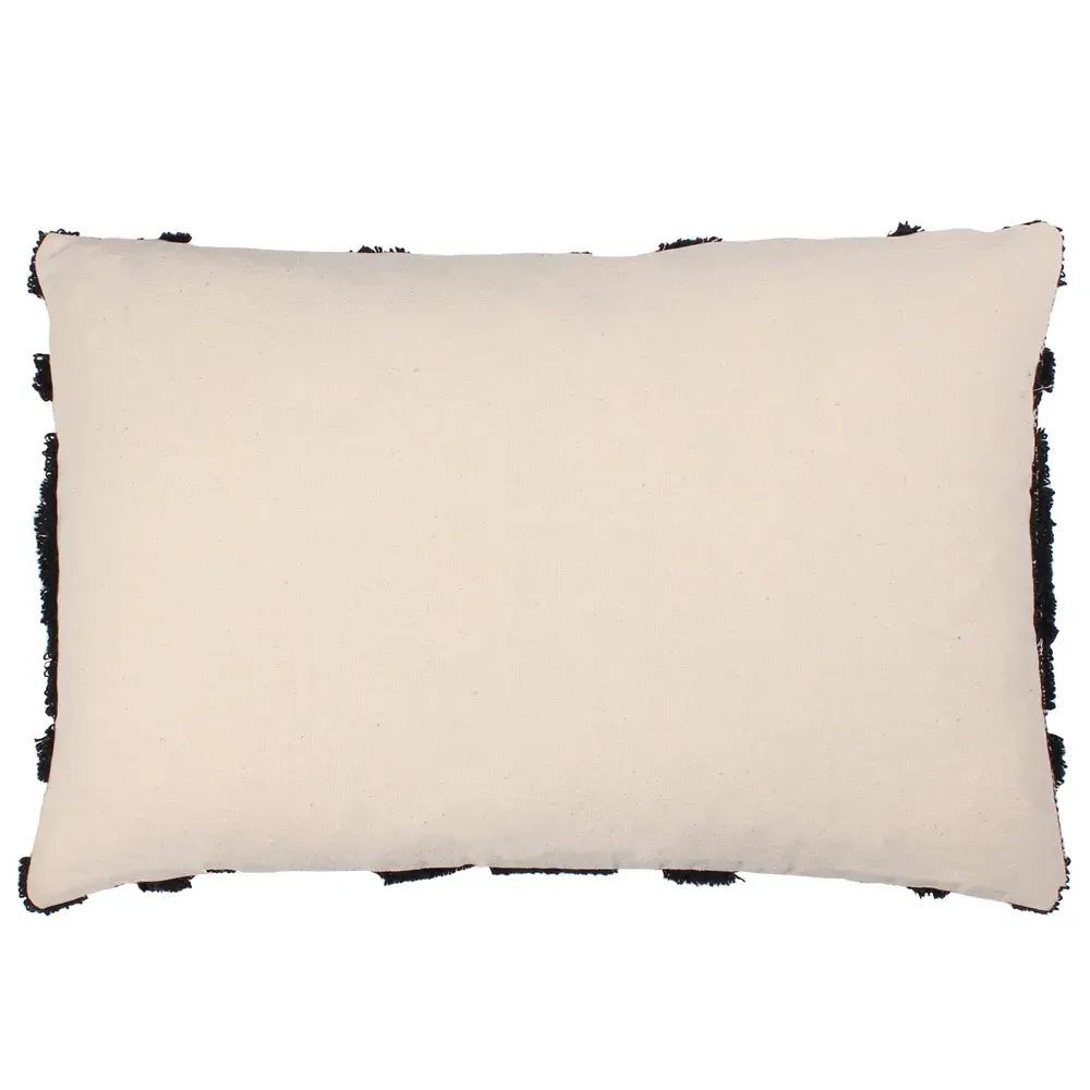 Lamar Geometric Tufted Cushion - Black, Cotton