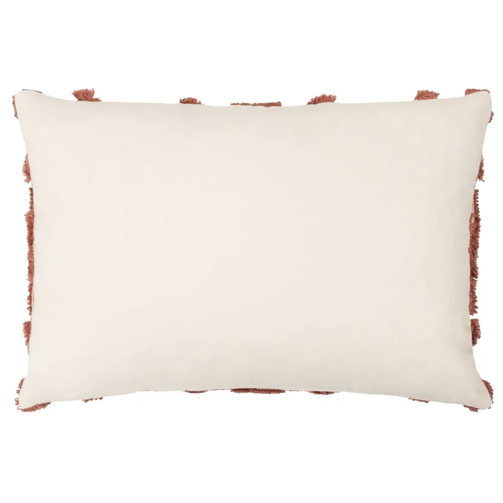 Lamar Geometric Tufted Cushion - Brick, Cotton