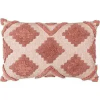 Lamar Geometric Tufted Cushion - Brick, Cotton