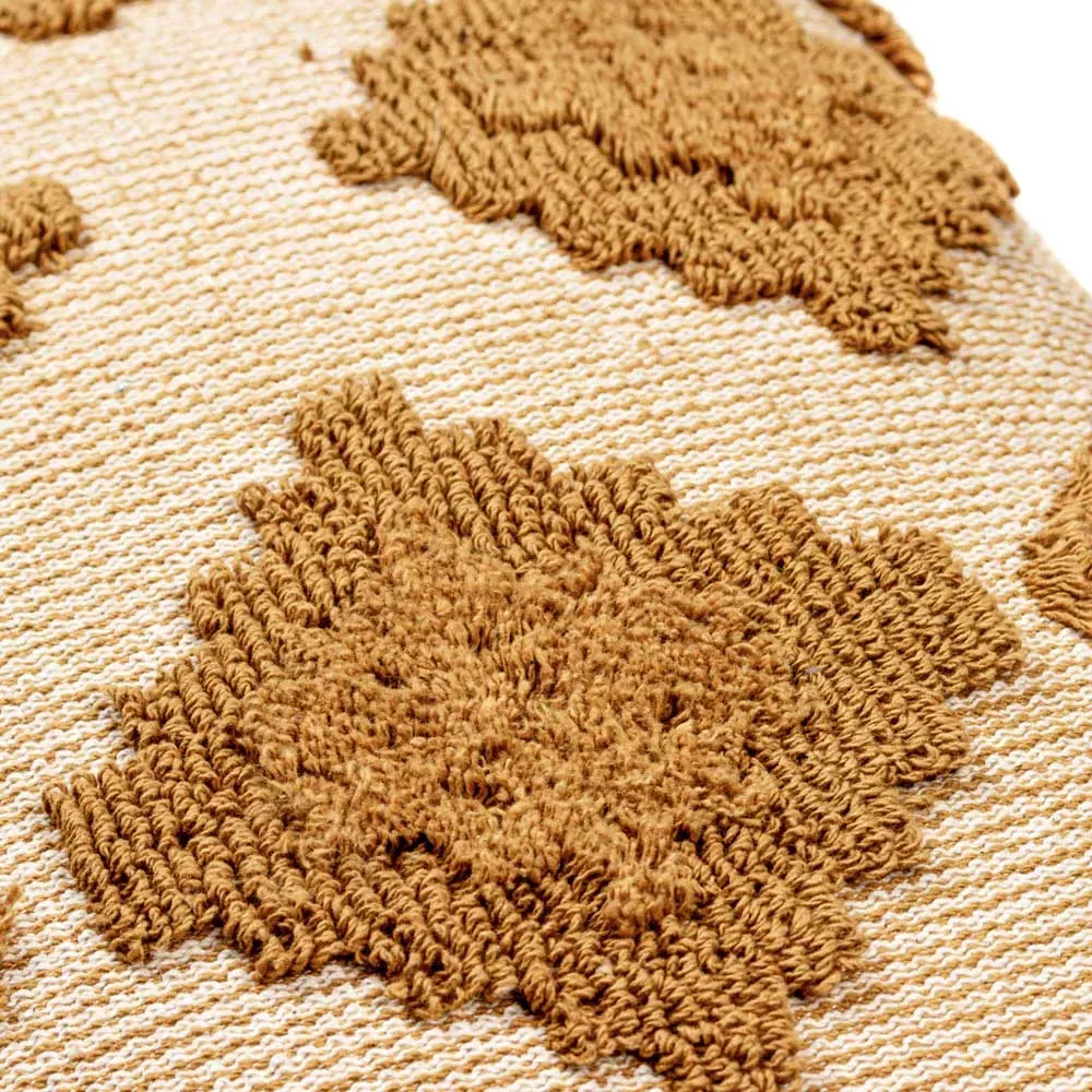 Lamar Geometric Tufted Cushion - Mustard, Cotton