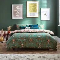 Lunawood King Size Duvet Set - Fern Green