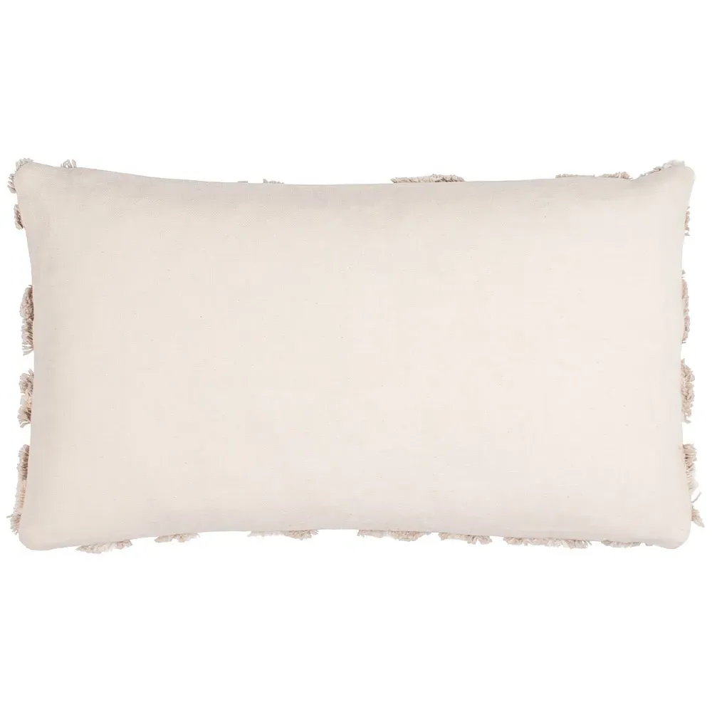 Maeve Tufted Cotton Cushion - Cream